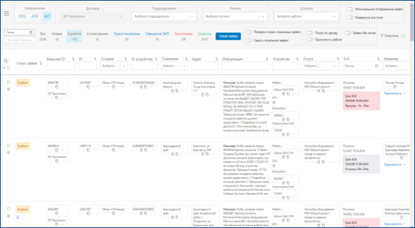 Подсистема работы с заявками "SD: Заявки"